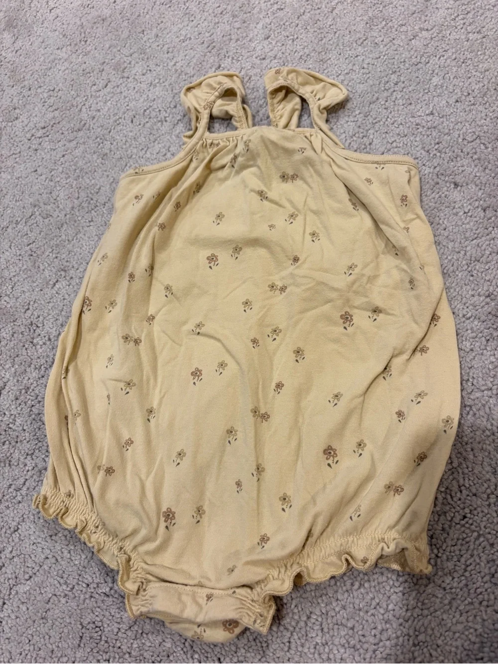 Rylee + Cru Pale Yellow Floral One-Piece 24 mo